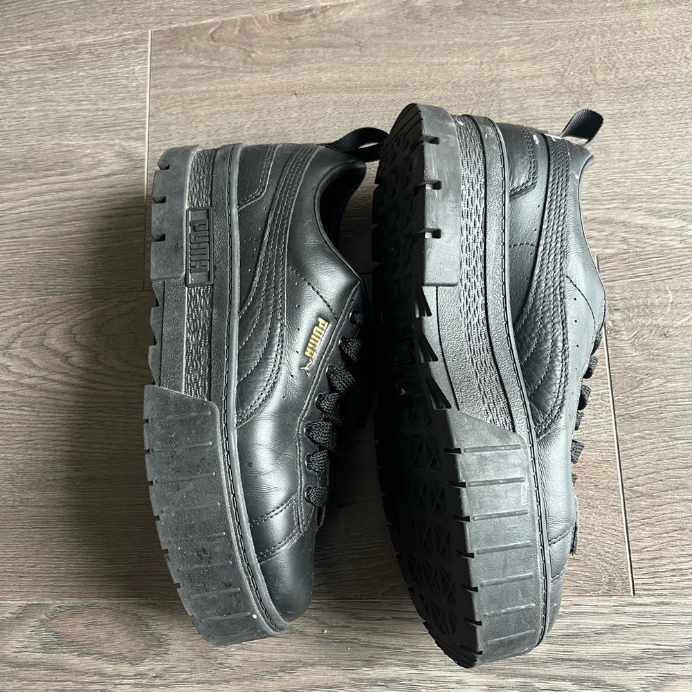 Puma Black leather platform Sneakers - Picture 4 of 5